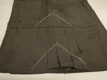 平和屋着物＊夏物　男性　馬乗り袴　縞　正絹　逸品　未使用　AABI7902jd