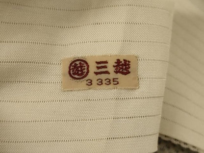 平和屋着物＊夏物　本塩沢　夏塩沢　斜縞　三越扱い　正絹　逸品　AABI7907jd