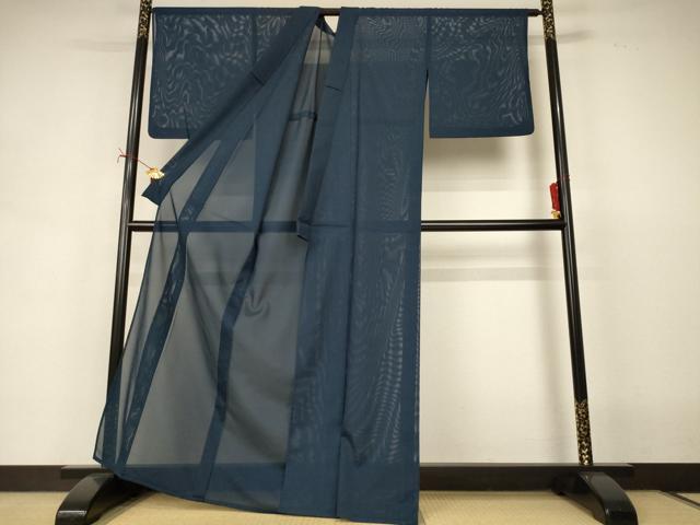 平和屋着物＊夏物　色無地　絽　褐返色　洗える着物　AABI7913jd