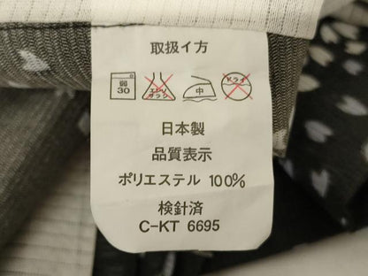 平和屋着物＊夏物　小紋　絽　舞桜文　黒地　洗える着物　AABI7914jd