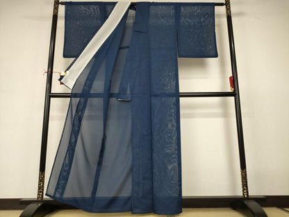 平和屋着物＊夏物　色無地　絽　褐返色　洗える着物　AABI7915jd