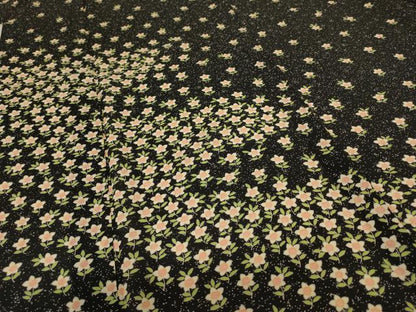 平和屋着物＊夏物　訪問着　絽　舞花文　黒地　三越扱い　洗える着物　AABI7918jd