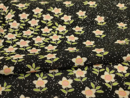 平和屋着物＊夏物　訪問着　絽　舞花文　黒地　三越扱い　洗える着物　AABI7918jd