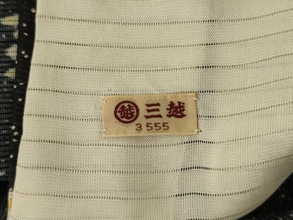 平和屋着物＊夏物　訪問着　絽　舞花文　黒地　三越扱い　洗える着物　AABI7918jd