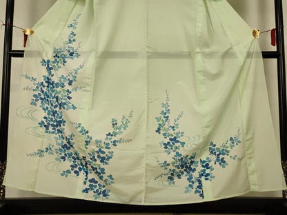 平和屋着物＊夏物　訪問着　絽　草花文　洗える着物　AABI7919jd
