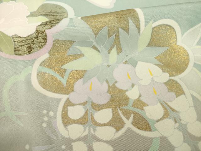 平和屋着物●豪華色留袖　舞花文　暈し染め　金彩　正絹　逸品　AABI7925ck