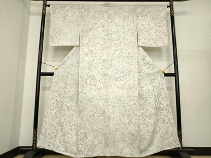 平和屋着物●訪問着　墨流し文様　正絹　逸品　AABI7933ck