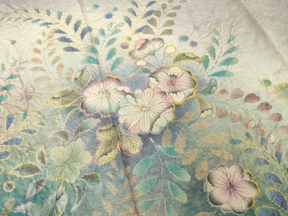 平和屋着物●訪問着　辻が花　絞り　舞花文　正絹　逸品　AABI7934ck