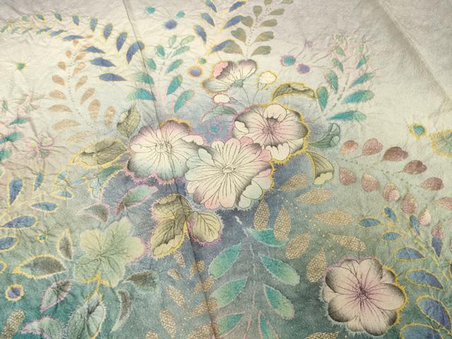 平和屋着物●訪問着　辻が花　絞り　舞花文　正絹　逸品　AABI7934ck