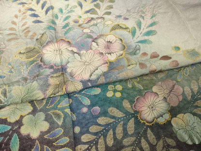 平和屋着物●訪問着　辻が花　絞り　舞花文　正絹　逸品　AABI7934ck