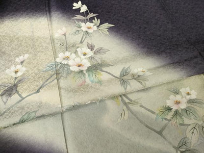 平和屋着物●訪問着　手描き　枝花文　暈し染め　正絹　逸品　AABI7935ck