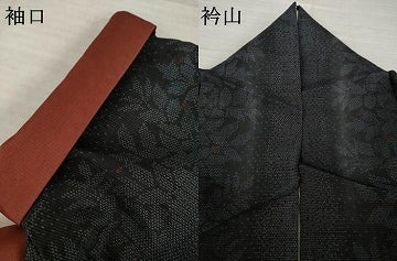 平和屋着物●塩沢紬　花間道　正絹　逸品　AABI7940ck