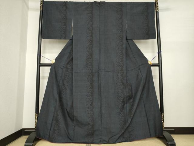 平和屋着物●塩沢紬　花間道　正絹　逸品　AABI7940ck
