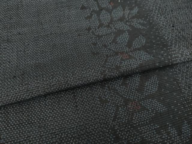 平和屋着物●塩沢紬　花間道　正絹　逸品　AABI7940ck
