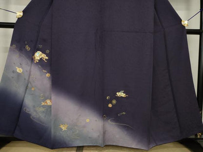 平和屋着物●訪問着　螺鈿　宝尽くし　暈し染め　金糸　正絹　逸品　AABI7941ck