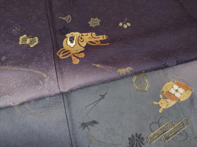 平和屋着物●訪問着　螺鈿　宝尽くし　暈し染め　金糸　正絹　逸品　AABI7941ck