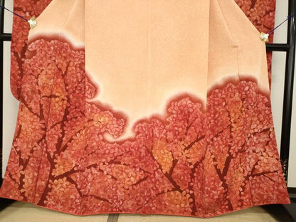 平和屋着物●豪華振袖　桜　正絹　逸品　AABI7942ck