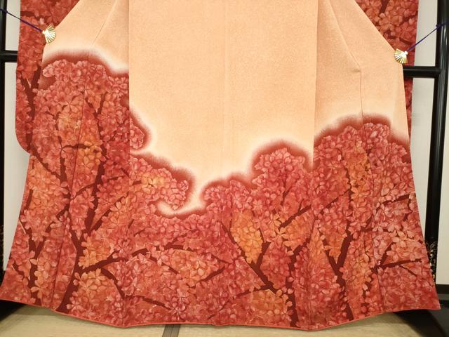 平和屋着物●豪華振袖　桜　正絹　逸品　AABI7942ck
