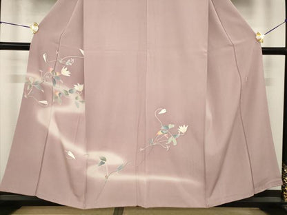 平和屋着物●本加賀友禅作家　南克治　訪問着　花蔦草文　暈し染め　正絹　逸品　AABI7943ck