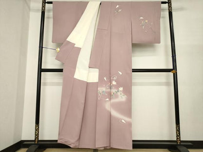 平和屋着物●本加賀友禅作家　南克治　訪問着　花蔦草文　暈し染め　正絹　逸品　AABI7943ck
