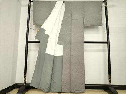 平和屋着物●江戸小紋　鮫小紋柄　正絹　逸品　AABI7944ck