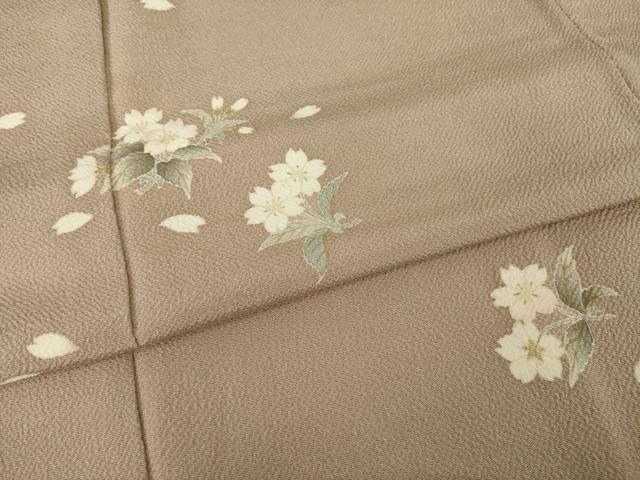 平和屋着物●訪問着　舞桜文　鬼しぼ縮緬　ゑり善扱い　正絹　逸品　AABI7946ck