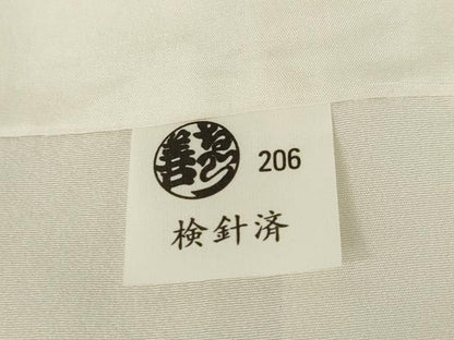 平和屋着物●訪問着　舞桜文　鬼しぼ縮緬　ゑり善扱い　正絹　逸品　AABI7946ck