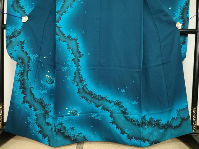 平和屋着物●豪華振袖　鈴　舞花文　金彩　鈴乃屋扱い　正絹　逸品　AABI7949ck