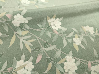 平和屋着物●訪問着　作家物　草花文　暈し染め　正絹　逸品　AABI7950ck