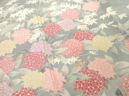 平和屋着物●訪問着　友禅　紫陽花　正絹　逸品　AABI7951ck