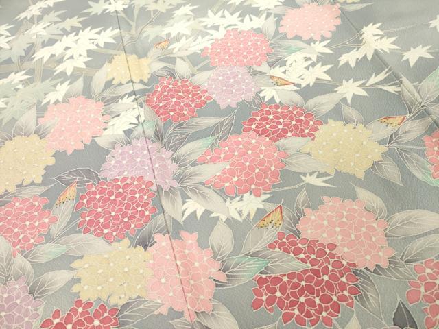 平和屋着物●訪問着　友禅　紫陽花　正絹　逸品　AABI7951ck