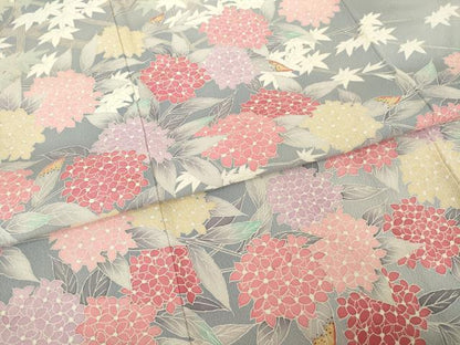 平和屋着物●訪問着　友禅　紫陽花　正絹　逸品　AABI7951ck
