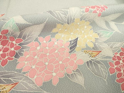 平和屋着物●訪問着　友禅　紫陽花　正絹　逸品　AABI7951ck