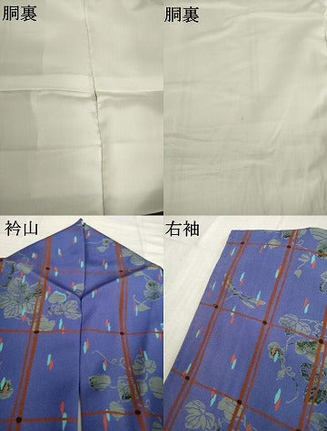 平和屋着物●上質な小紋　葡萄蔦草文　正絹　逸品　AABI7954ck
