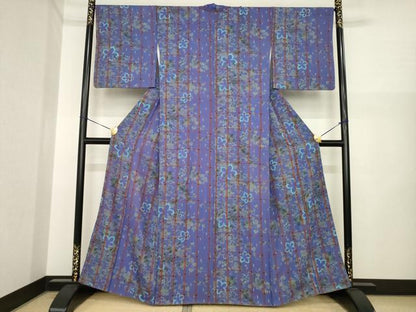 平和屋着物●上質な小紋　葡萄蔦草文　正絹　逸品　AABI7954ck