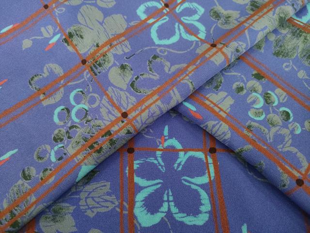 平和屋着物●上質な小紋　葡萄蔦草文　正絹　逸品　AABI7954ck