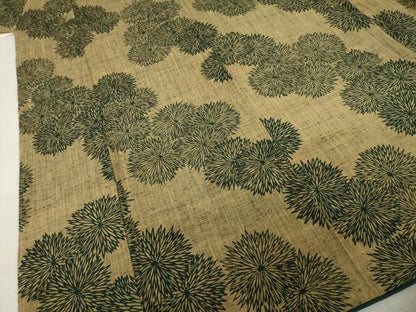 平和屋着物●上質な小紋　紬地　菊　正絹　逸品　AABI7955ck