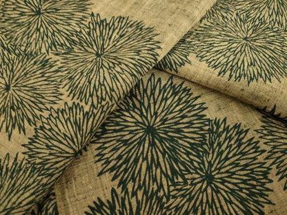 平和屋着物●上質な小紋　紬地　菊　正絹　逸品　AABI7955ck