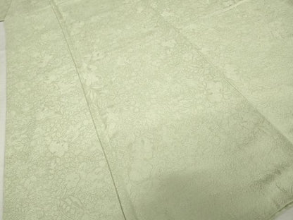 平和屋着物●上質な色無地　辻が花地紋　砂色　正絹　逸品　AABI7956ck