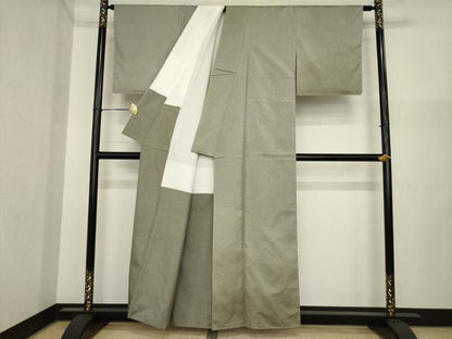 平和屋着物●本場大島紬　染大島　訪問着　斜縞　正絹　逸品　AABI7959ck