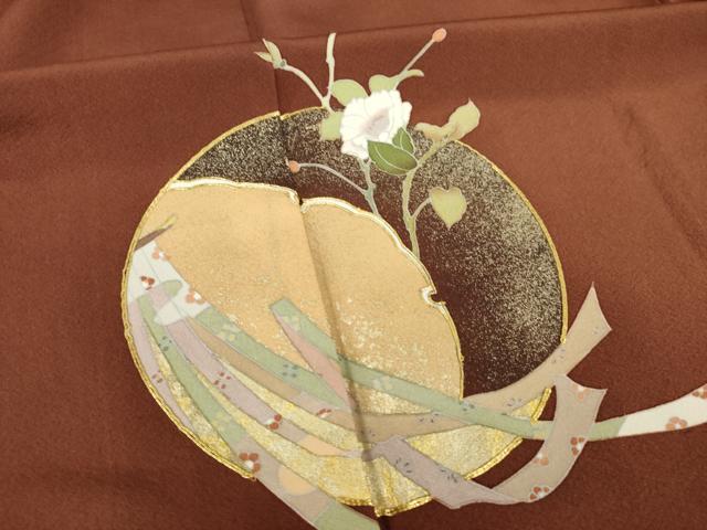 平和屋着物●豪華色留袖　友禅　作家物　駒刺繍　花丸文　金彩　正絹　逸品　AABI7960ck
