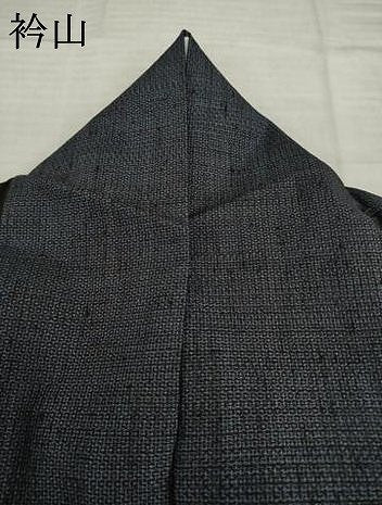 平和屋着物●結城紬　100亀甲　間道　正絹　逸品　AABI7962ck