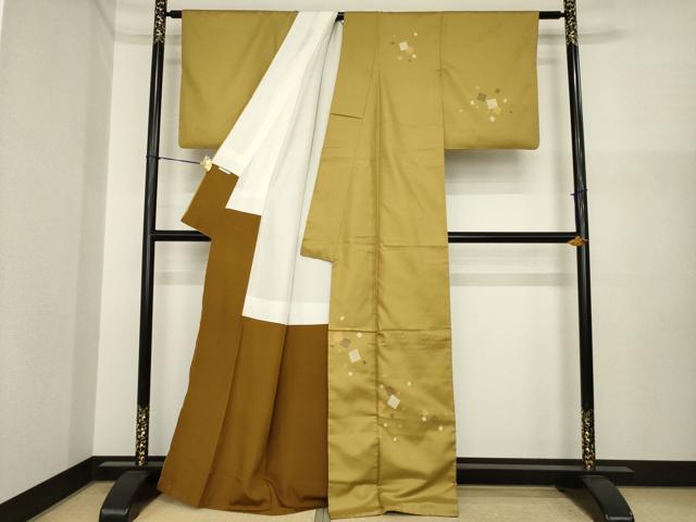 平和屋着物●お召　訪問着　源氏香　正絹　逸品　AABI7973ck