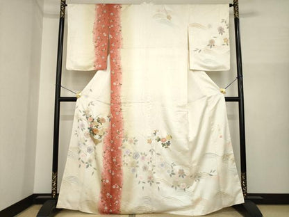 平和屋着物●谷崎潤一郎の世界　訪問着　花船文　暈し染め　正絹　逸品　AABI7978ck