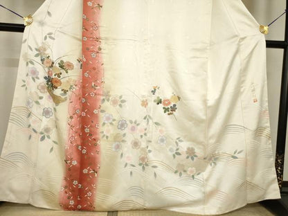 平和屋着物●谷崎潤一郎の世界　訪問着　花船文　暈し染め　正絹　逸品　AABI7978ck