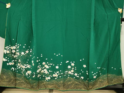 平和屋着物●豪華振袖　枝桜文　金彩　やまと誂製　正絹　逸品　AABI7980ck