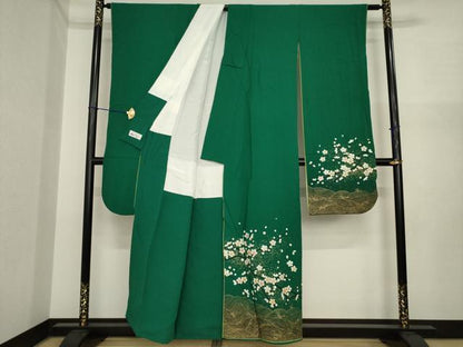 平和屋着物●豪華振袖　枝桜文　金彩　やまと誂製　正絹　逸品　AABI7980ck