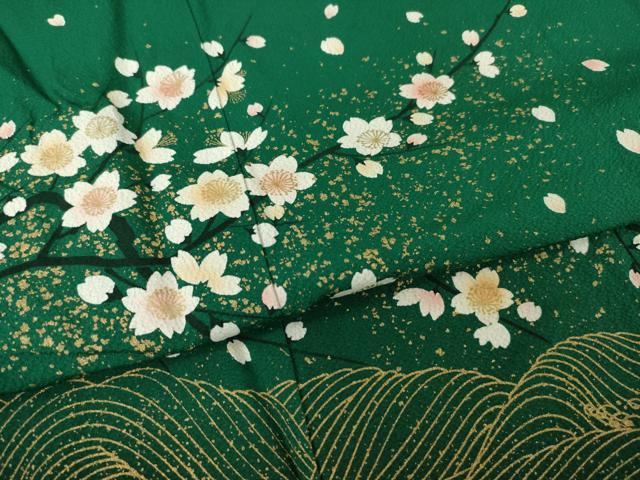 平和屋着物●豪華振袖　枝桜文　金彩　やまと誂製　正絹　逸品　AABI7980ck