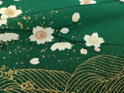 平和屋着物●豪華振袖　枝桜文　金彩　やまと誂製　正絹　逸品　AABI7980ck