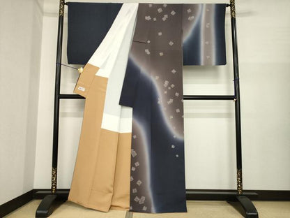平和屋着物●こむさでもーど・COMME CA DU MODE　訪問着　三枡　暈し染め　やまと誂製　正絹　逸品　AABI7982ck